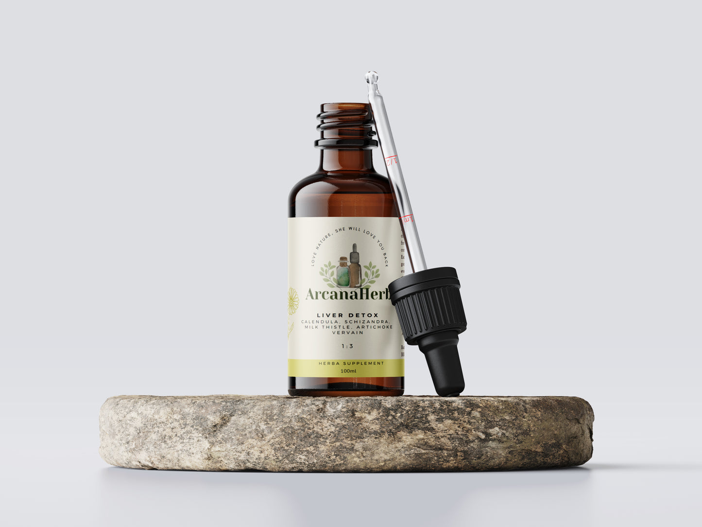Liver Herbal Detox Tincture. 1:3 100ml. Milk thistle, shizandra, calendula, vervain, artichoke