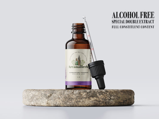 Alcohol Free Mullein Tincture. 1:3 Glycerine Verbascum Thapsus.