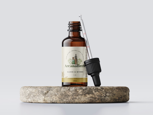 Clove (syzigium aromatic) and Myrrh (commiphora molmol) gargle tincture. mouthwash (also for internal use) 100ml