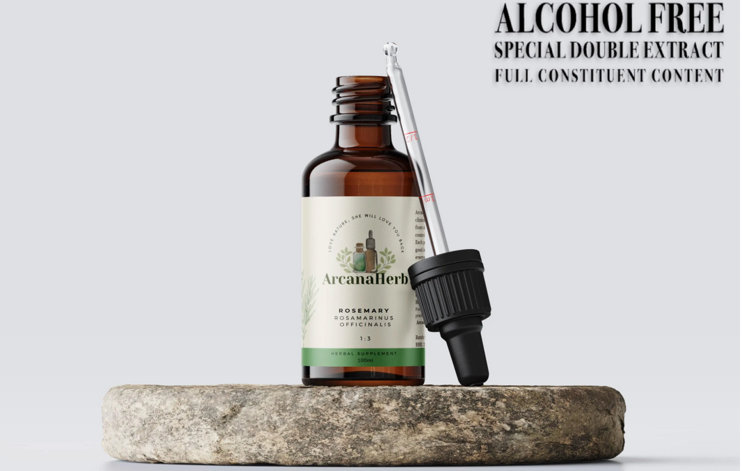 Alcohol FREE Rosemary Tincture. ORGANIC. Rosmarinus officinalis. 1:3. 100ml. Glycerine special full range extract