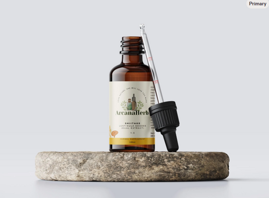 Shiitake Mushroom tincture. 1:3. Dual extract. Lentinula edodes. Herbalist. 50ml, 100ml