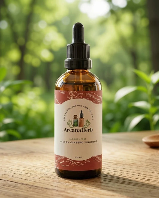 Alcohol Free Panax Ginseng Tincture, Red Korean Ginseng Glycerine 1:3