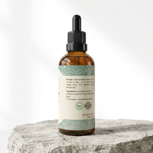 Holy Basil Tincture/ Tulsi. Ocimum sanctum. 1:3. 100ml