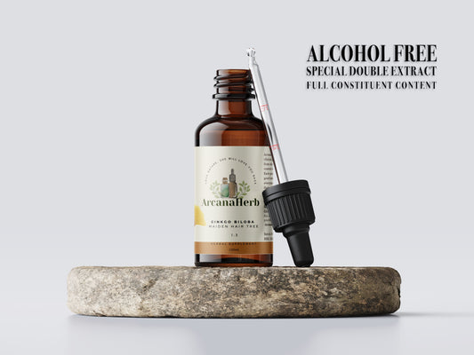 Alcohol Free Ginkgo Biloba Tincture, 1:3 Maiden hair tree Glycerine tincture.