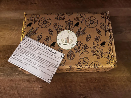 Herbal Parasite cleanse Box Set, Colon cleanse capsules, Digestive tea 50g, strainer. month supply. Candida cleanse. alcohol free available. binder optional.