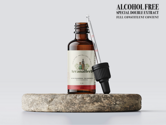 Schisandra. Non Alcoholic Schizandra Tincture. Schizandra chinensis Glycerine extract. 1:3. Quality assured