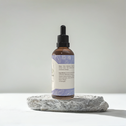Sleep Remedy Tincture. 1:3 100ml.  Clean naturally farmed ingredients. Herbalist crafted. Hops, Valerian, Oat seed, Oat straw, Catnip