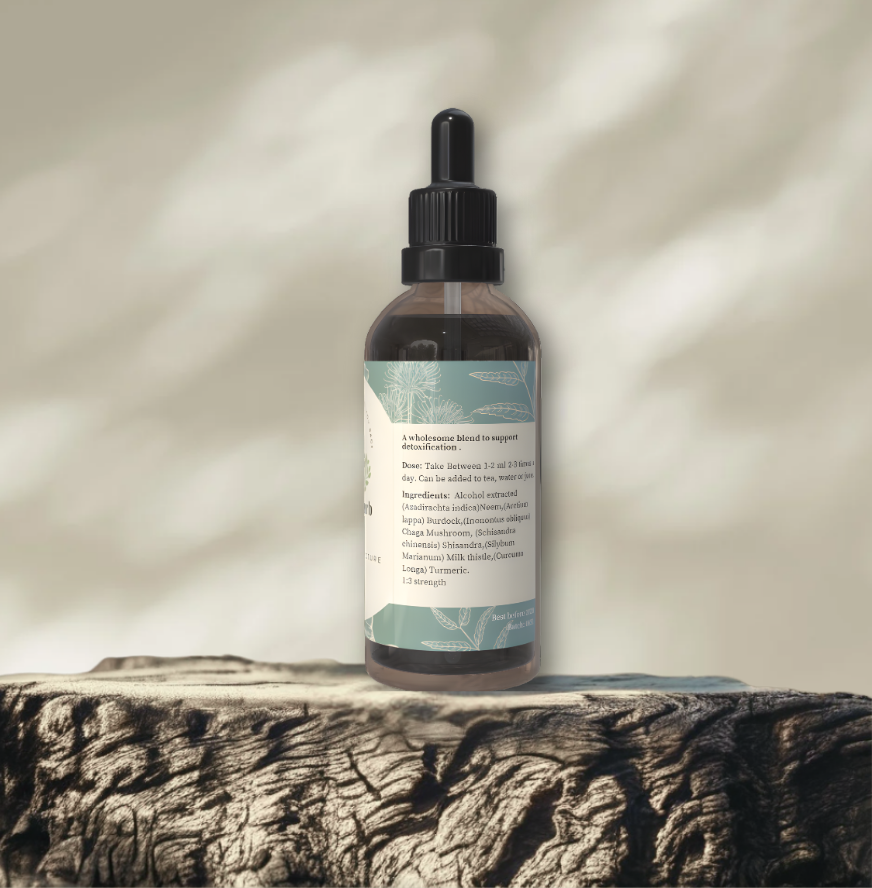 Heavy Metal Detox Tincture Blend , Neem, Burdock, Chaga, Schisandra, Milk thistle, Turmeric. 100ml. 1:3