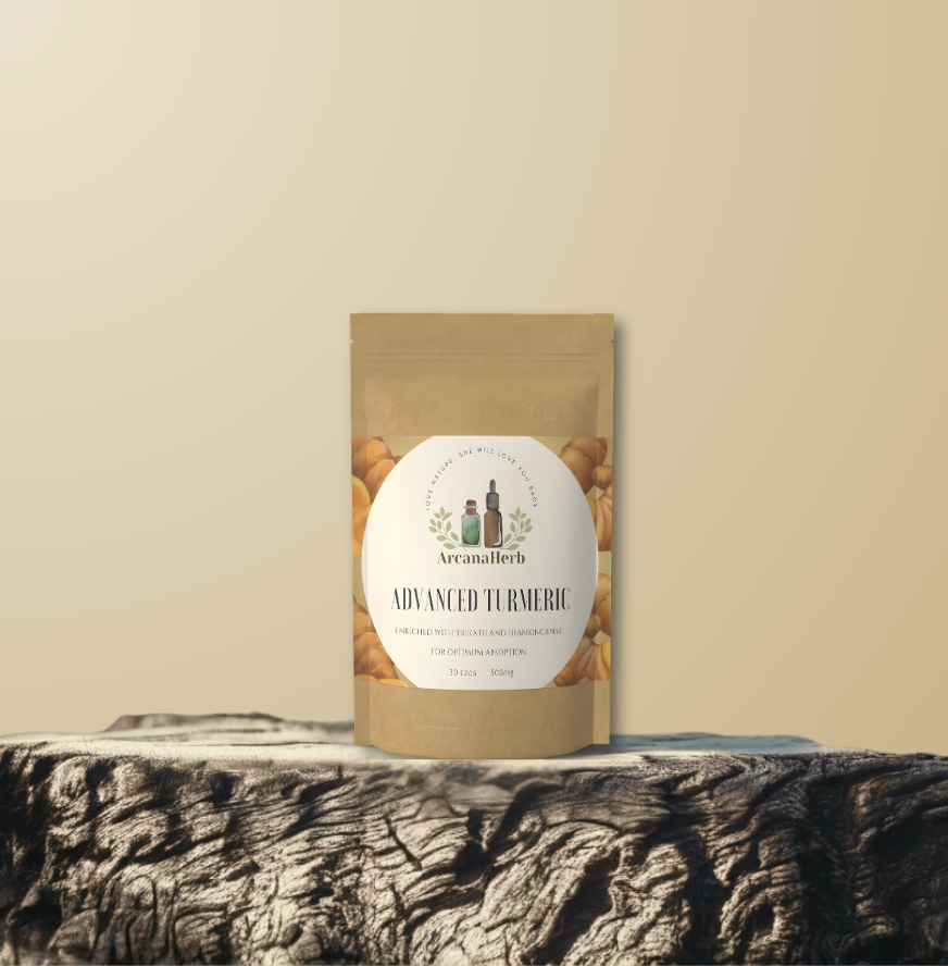 Turmeric Plus Super blend Joint Support Capsules 500mg. Turmeric, Frankincense, Long pepper, Black pepper, Ginger (Trikatu)