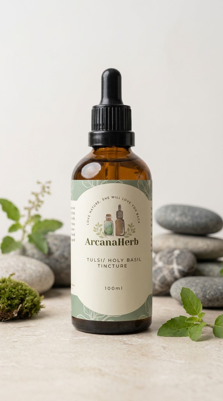 Holy Basil Tincture/ Tulsi. Ocimum sanctum. 1:3. 100ml